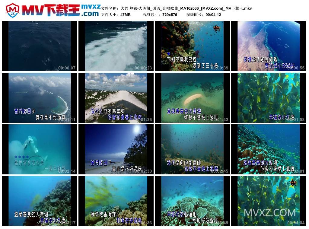 大哲 帅霖-大美妞_国语_合唱歌曲_MA102066